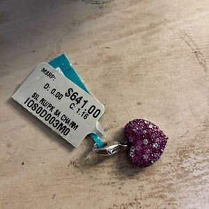 Effy sapphire, pink, heart charm